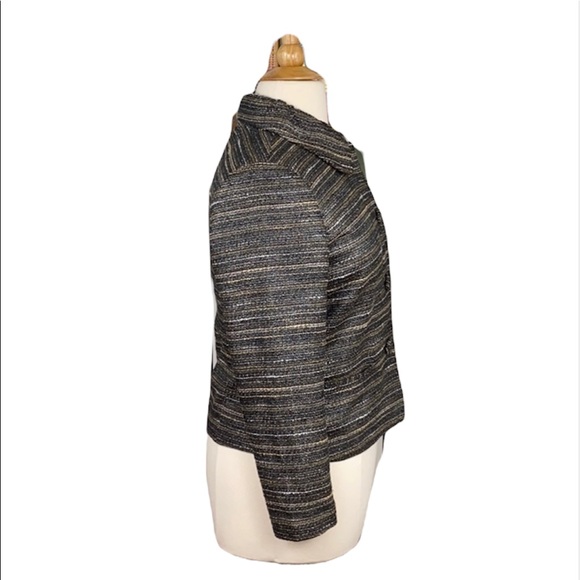 Chico’s Brown Foiled Tweed Jacket - Picture 6 of 15